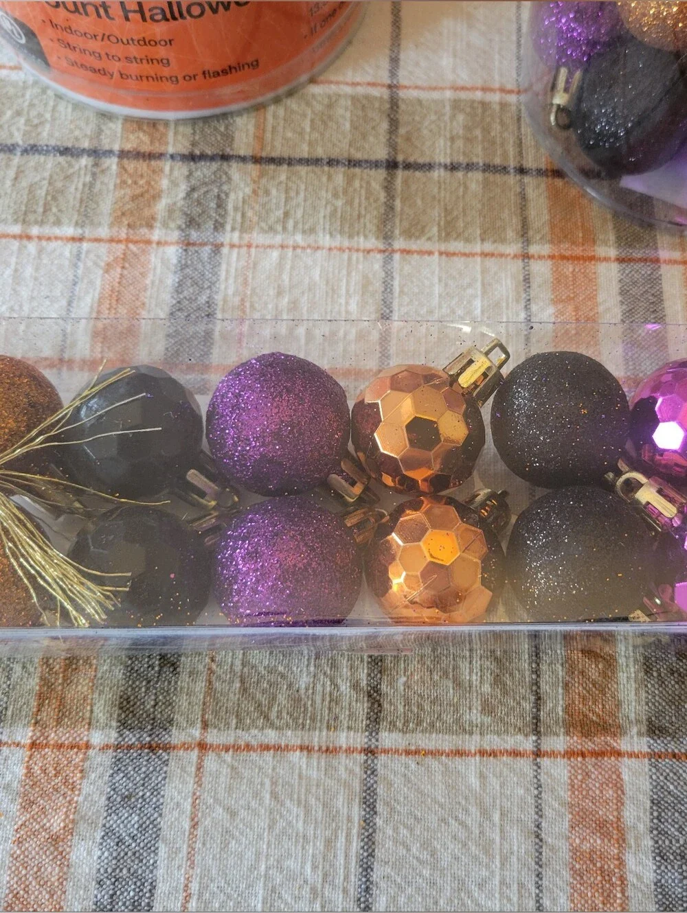 Halloween Tree Lights & Ornament Set - Purple, Gold, Black, Orange